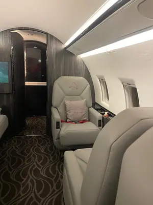 Executive jet cabin seating detail